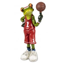 Frosch mit Basketball 18cm