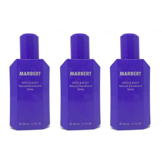Marbert Bath &amp; Body 3er Set Natural Deodorant Spray a 150ml