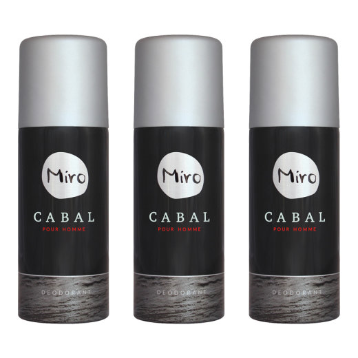 Miro Cabal pour Homme 3er Sparset Deodorant Spray 150ml